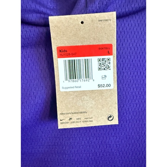 Nike NWT Kobe Bryant Mamba Kids Hoodie and Shorts Set Purple Yellow Size Large - Picture 2 of 10